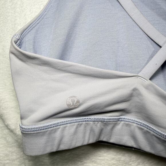 Lululemon Energy Sports Bra Light Blue Criss Cross Back Women's Size 14 - Picture 3 of 7